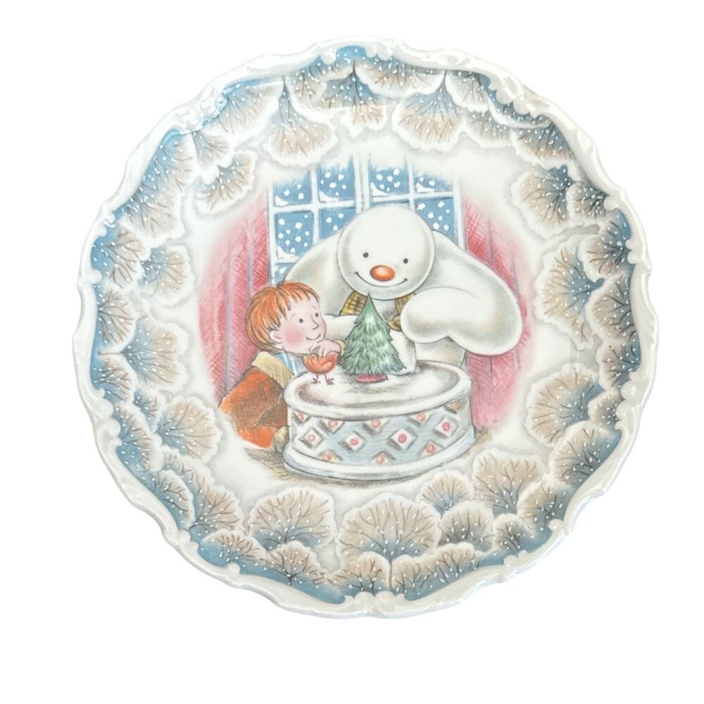 Vintage The Christmas Cake The Snowman 8” Plate